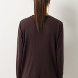 100% Merino Wool Crewneck Long Sleeve Knit Top