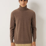 100% Cashmere Turtleneck Seamless Knit Sweater