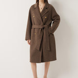 100% Merino Wool Fall Winter Long Pea Coat