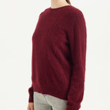 Chanyarn Women's 100% Merino Wool Luxury Soft Fall Winter Warm Crewneck Long Sleeve Brushed Fuzzy Pullover Sweater