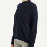 Chanyarn Women's 100% Merino Wool Luxury Soft Fall Winter Warm Long Sleeve Mock Neck Brushed Fuzzy Pullover Sweater