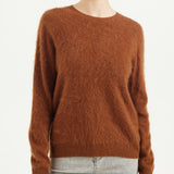 Chanyarn Women's 100% Merino Wool Luxury Soft Fall Winter Warm Crewneck Long Sleeve Brushed Fuzzy Pullover Sweater