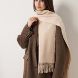 100% Merino Wool Scarf Solid Warm Ultra-Soft