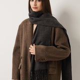 100% Merino Wool Scarf Solid Warm Ultra-Soft