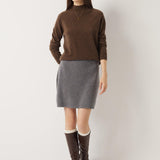 30% Cashmere,70% Merino Wool Bodycon Pencil Skirt