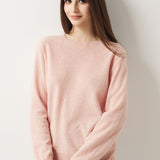 30% Cashmere 70% Merino Wool Seamless Crew Neck Sweater