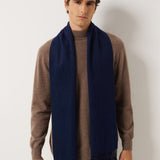 100% Cashmere Long Plaid Tassel Warm Knit Scarf