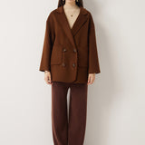100% Merino Wool Double Breasted Short Coat