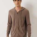 100% Cashmere Hoodies Knit Cardigan Sweater