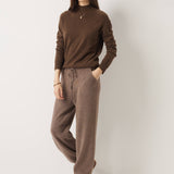 30% Cashmere,70% Merino Wool High Waist Sweatpants