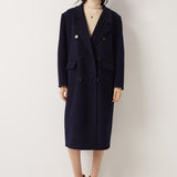 Double-Breasted 100% Merino Wool Pea Coat