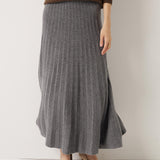 30% Cashmere and 70% Merino Wool Pleated Skirt