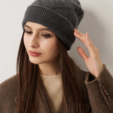 100% Cashmere Unisex Winter Knit Beanie