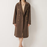 100% Merino Wool Fall Winter Long Pea Coat