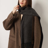 100% Merino Wool Scarf Solid Warm Ultra-Soft