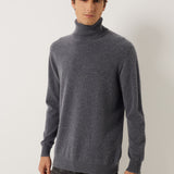 100% Cashmere Turtleneck Seamless Knit Sweater