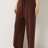 30% Cashmere,70% Merino Wool Wide Leg Sweatpants