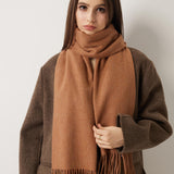 100% Merino Wool Scarf Solid Warm Ultra-Soft