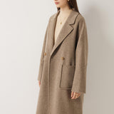 Double Breasted 100% Merino Wool Long Coat
