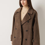\100% Merino Wool Double Breasted Loose Coat