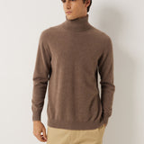 100% Cashmere Turtleneck Seamless Knit Sweater