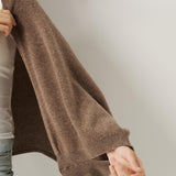 100% Merino Wool Knit Wrap Shawl with Sleeves