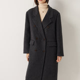 Double-Breasted 100% Merino Wool Pea Coat