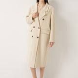 Double-Breasted 100% Merino Wool Pea Coat