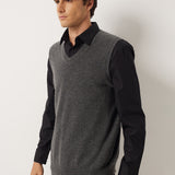 100% Cashmere V Neck Knit Sweater Vest