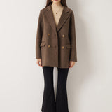 100% Merino Wool Double Breasted Pea Coat