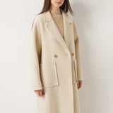 Double Breasted 100% Merino Wool Long Coat