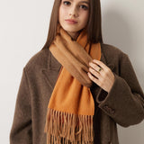 100% Pure Cashmere Scarf Fall Winter Plaid Soft