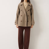 \100% Merino Wool Double Breasted Loose Coat