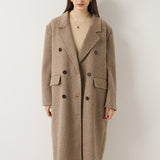 Double-Breasted 100% Merino Wool Pea Coat