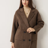 100% Merino Wool Double Breasted Short Coat