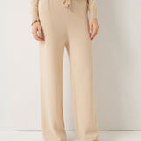 30% Cashmere 70% Merino Wool Wide Leg Sweatpants