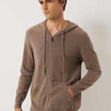 100% Cashmere Hoodies Knit Cardigan Sweater