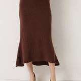 30% Cashmere 70% Merino Wool Knit Fishtail Skirt