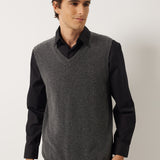 100% Cashmere V Neck Knit Sweater Vest