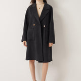 Double Breasted 100% Merino Wool Long Coat
