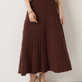 30% Cashmere and 70% Merino Wool Pleated Skirt