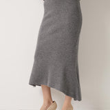 30% Cashmere 70% Merino Wool Knit Fishtail Skirt