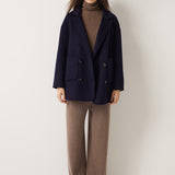 100% Merino Wool Double Breasted Short Coat