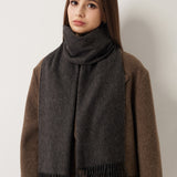100% Merino Wool Scarf Solid Warm Ultra-Soft