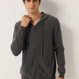 100% Cashmere Hoodies Knit Cardigan Sweater