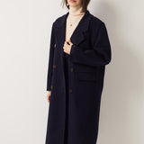 Double-Breasted 100% Merino Wool Pea Coat