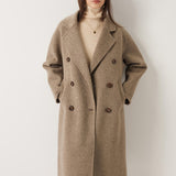 100% Merino Wool Fall Winter Long Pea Coat