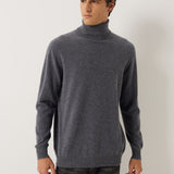 100% Cashmere Turtleneck Seamless Knit Sweater