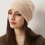 100% Cashmere Unisex Winter Knit Beanie