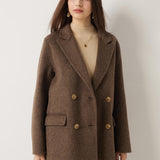 100% Merino Wool Double Breasted Pea Coat